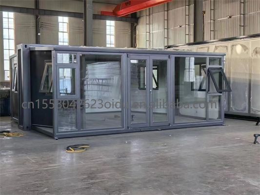 Προσαρμοσμένο χρώμα 40ft 20ft Prefab Container House 3 υπνοδωμάτια κινητό αναδιπλούμενο επεκτάσιμο σίδηρο σάντουιτς εξωτερικά