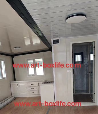 Προσαρμοσμένο χρώμα 40ft 20ft Prefab Container House 3 υπνοδωμάτια κινητό αναδιπλούμενο επεκτάσιμο σίδηρο σάντουιτς εξωτερικά