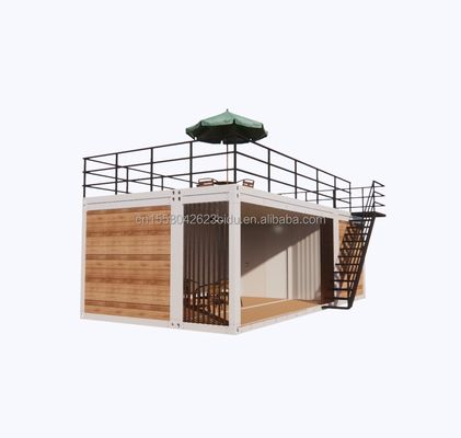 2 υπνοδωμάτια Κοντέινερ κινητό σπίτι 20ft ξύλινο πολυτελές κήπο στούντιο με συσκευασία αεροπλάνο