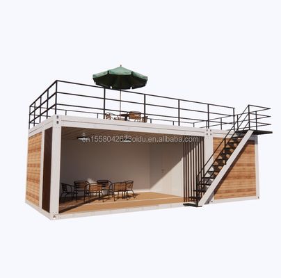 2 υπνοδωμάτια Κοντέινερ κινητό σπίτι 20ft ξύλινο πολυτελές κήπο στούντιο με συσκευασία αεροπλάνο