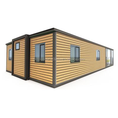 50/75/100mm κυματικό σάντουιτς Modern Expandable 3 υπνοδωμάτια Prefab Container House για ξενοδοχεία