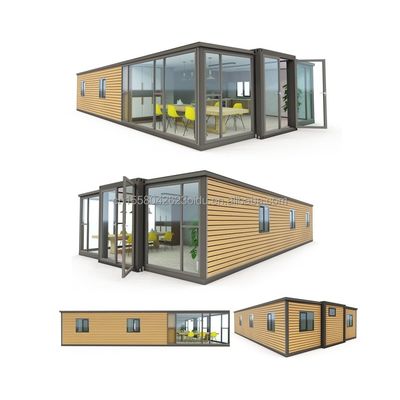 50/75/100mm κυματικό σάντουιτς Modern Expandable 3 υπνοδωμάτια Prefab Container House για ξενοδοχεία