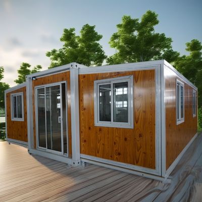 Ξύλινη 2 3 4 5 κρεβατοκάμαρα Προετοιμασμένη βίλα Προσαρμοσμένη χρωματική σχεδίαση 20ft 40ft Αδιάβροχη προετοιμασμένη επεκτάσιμη κοντέινερ σπίτι
