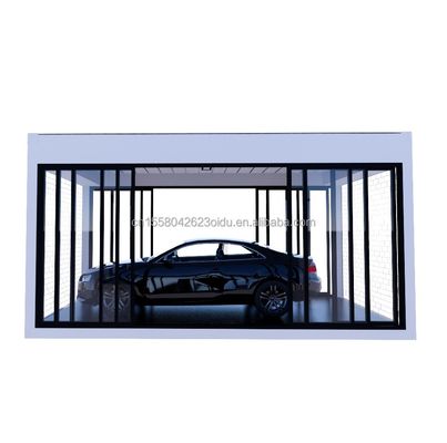 Κρυστάλλινο γυαλί κατάστημα σχεδιασμού 20ft κινητό προκατασκευασμένο σπίτι με γαλβανισμένο χάλυβα κάμψη 180g και αλουμινίου σύνθετο παράθυρα
