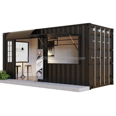 Προσαρμοσμένο χρώμα Pop Up Shop Container Bar Food Stop Clothing Store Λογοπωλείο Μόδας Φορητό Καφέ Bar Καφέ Μαγαζί Μοντέρνο Design