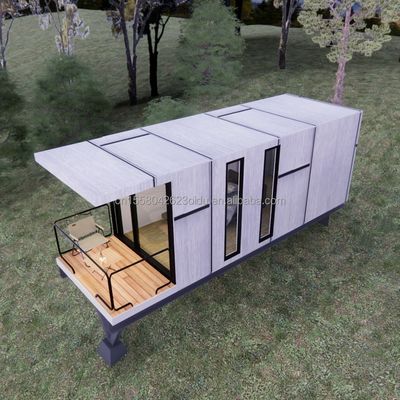 20ft ή 40ft Μοδικά κτίρια από χάλυβα Προσυσκευασμένα σύγχρονα σπίτια με εξωτερικό και σάντουιτς υλικό