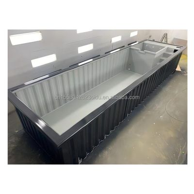 20ft ή 40ft Μοδικά κτίρια από χάλυβα Προσυσκευασμένα σύγχρονα σπίτια με εξωτερικό και σάντουιτς υλικό