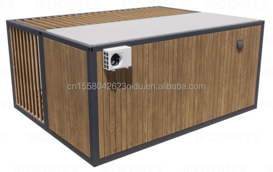 20ft πολυτελές προετοιμασμένο ξύλινο σπίτι με κουζίνα μπάνιο και εξωτερικό μπάρμπεκιου επίπεδο πακέτο απλό υλικό εγκατάστασης