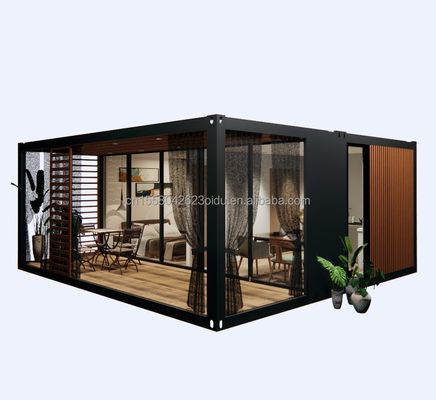 20 ποδιών Deluxe 2 υπνοδωματίων Προετοιμασμένο ξύλινο σπίτι μοντέρνο σχεδιασμό αναδιπλούμενη κουζίνα μπάνιο και εξωτερική βεράντα για διαμονή