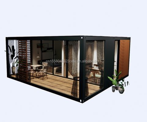 20 ποδιών Deluxe 2 υπνοδωματίων Προετοιμασμένο ξύλινο σπίτι μοντέρνο σχεδιασμό αναδιπλούμενη κουζίνα μπάνιο και εξωτερική βεράντα για διαμονή