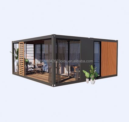 20 ποδιών Deluxe 2 υπνοδωματίων Προετοιμασμένο ξύλινο σπίτι μοντέρνο σχεδιασμό αναδιπλούμενη κουζίνα μπάνιο και εξωτερική βεράντα για διαμονή