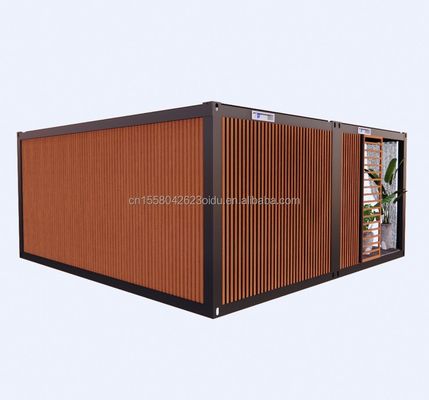 20 ποδιών Deluxe 2 υπνοδωματίων Προετοιμασμένο ξύλινο σπίτι μοντέρνο σχεδιασμό αναδιπλούμενη κουζίνα μπάνιο και εξωτερική βεράντα για διαμονή
