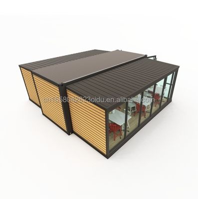 Αλουμινίου Σύνθετο Σύγχρονα παράθυρα 40ft 20ft Steel Container Modules για ταχεία συναρμολόγηση Σπίτι Επέκταση Mall Καφετέρια