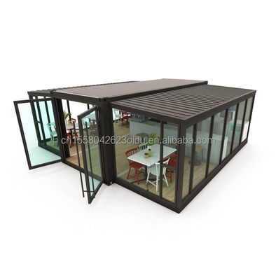 Αλουμινίου Σύνθετο Σύγχρονα παράθυρα 40ft 20ft Steel Container Modules για ταχεία συναρμολόγηση Σπίτι Επέκταση Mall Καφετέρια