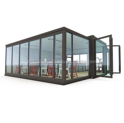 Αλουμινίου Σύνθετο Σύγχρονα παράθυρα 40ft 20ft Steel Container Modules για ταχεία συναρμολόγηση Σπίτι Επέκταση Mall Καφετέρια