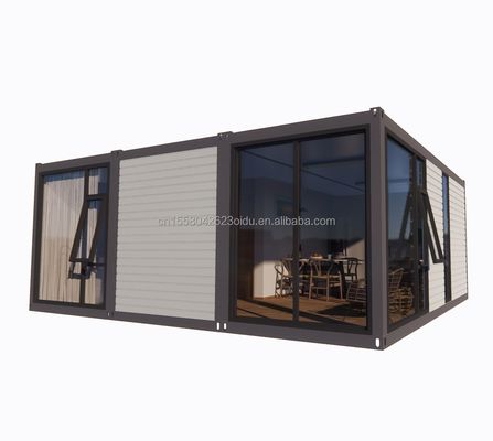 Ζυγισμένο χάλυβα κάμψη 180g 20ft 40ft αποσυναρμολογητέο προκατασκευασμένο flat pack container σπίτι με 2 υπνοδωμάτια για ξενοδοχείο
