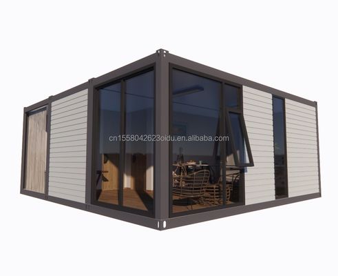 Ζυγισμένο χάλυβα κάμψη 180g 20ft 40ft αποσυναρμολογητέο προκατασκευασμένο flat pack container σπίτι με 2 υπνοδωμάτια για ξενοδοχείο