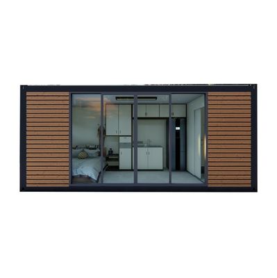Τείχος 50/75/100mm κυματισμός Πίνακας σάντουιτς πολυτελή σύγχρονη ξύλινη κατοικία χάλυβα δομή επίπεδη συσκευασία δοχείο για ξενοδοχείο