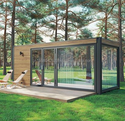 OEM 20ft Πολυλειτουργικό πολυτελές Flat Pack Container House Σπίτι με 50/75/100mm Wave Sandwich Panel Τείχος