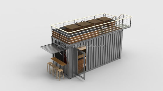 2022 OEM 20ft Flat Pack Ready To Living Container House Κατασκευασμένο από παράθυρα από κράμα αλουμινίου και γκάλβανισμένο χάλυβα.