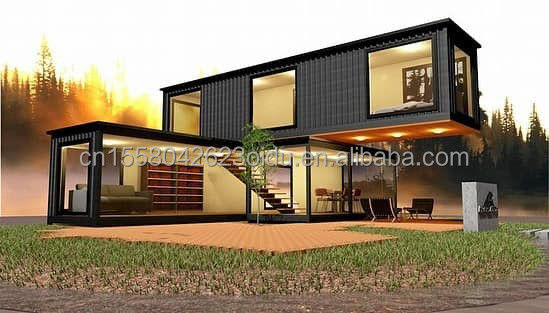 20ft/40ft Προσαρμοσμένο Flatpack Συνδυασμός Luxury Container House με τοίχο 50/75/100mm Wave Sandwich Panel με έκπτωση